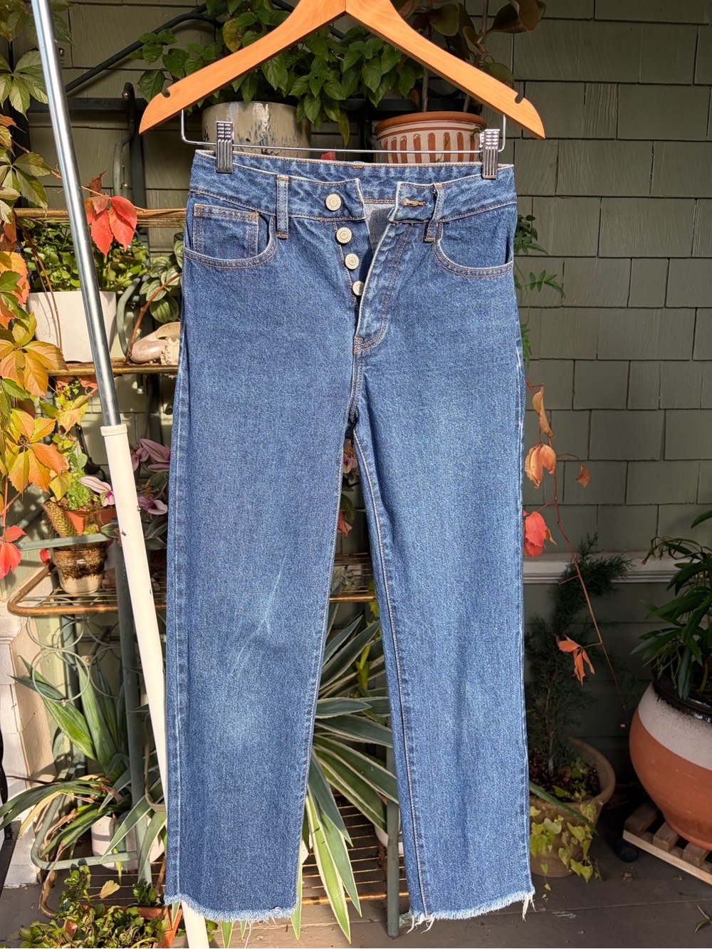 John Galt Shanghai Cropped Blue Jeans